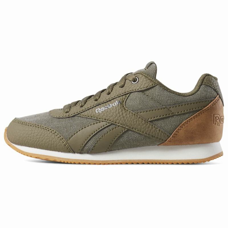 Reebok Royal Classic Jogger 2 Tenisky Chlapcenske - Olivovo Zelená/Hnede/Biele YU6368KY